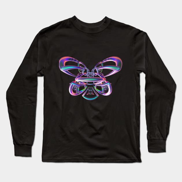 Rainbow Butterfly Long Sleeve T-Shirt by Lynn